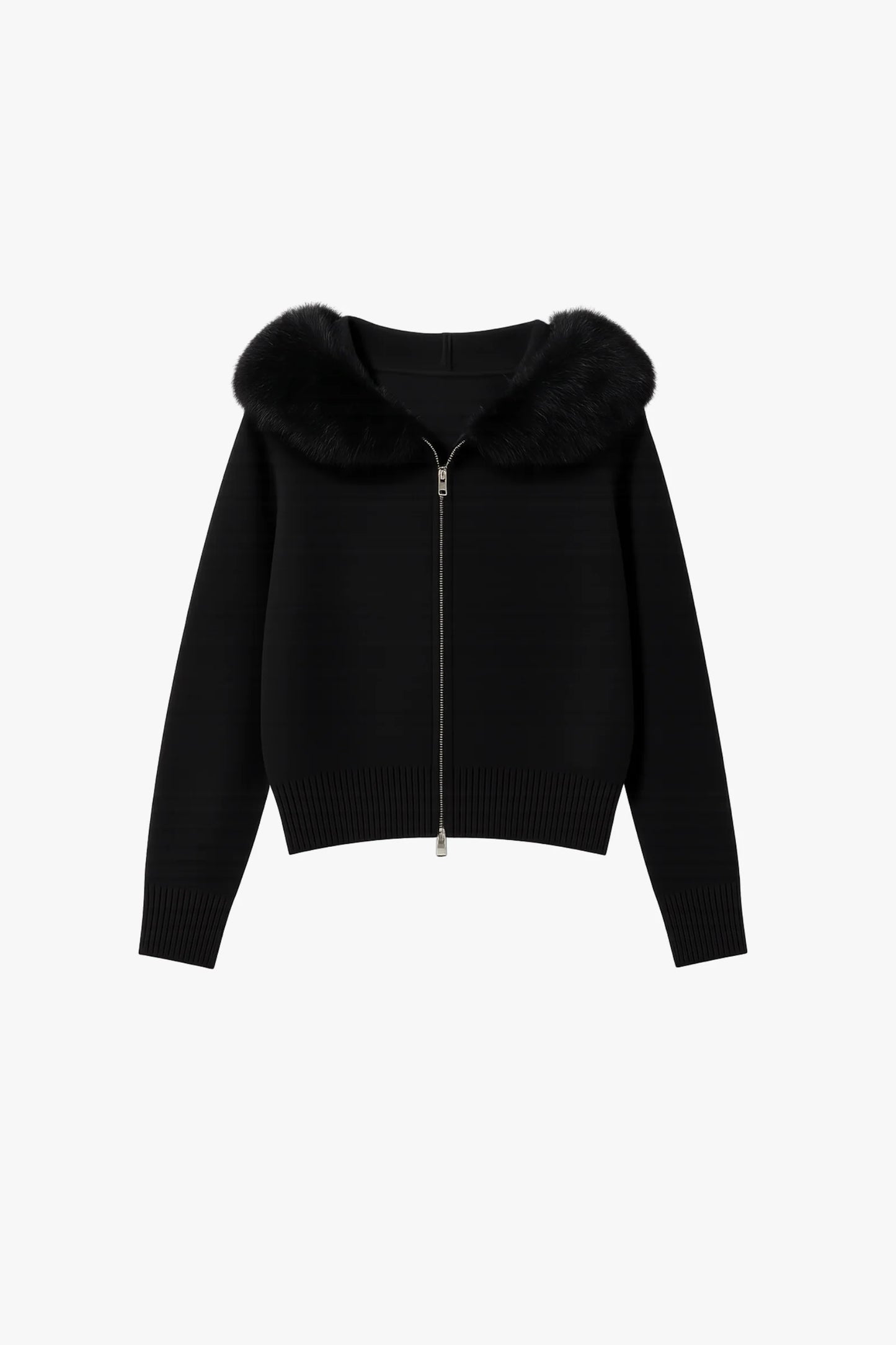 MOREVIA – STRICKJACKE MIT KUNSTFELLKRAGEN